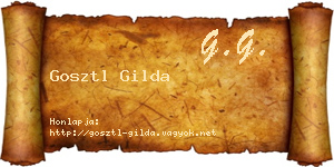 Gosztl Gilda névjegykártya